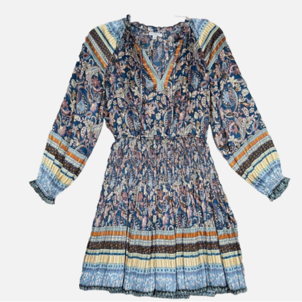 NWT beautiful Fab’rik Kaela printed pleated mini dress